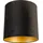 QAZQA Velour Lampenschirm Schwarz 40/40/40 mit Goldener Innenseite