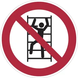 Verbotsschild, Aufsteigen verboten P009 - ASR A1.3 (DIN EN ISO 7010) - 200x1.5 mm Kunststoff
