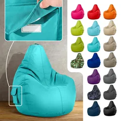 Green Bean© Sitzsack mit Rückenlehne "Cozy" 80x70x90cm - Gaming Chair mit 230L Füllung - Bean Bag Lounge Chair Sitzhocker Aquamarin