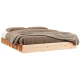 vidaXL Massivholzbett 120 x 200 cm Brown