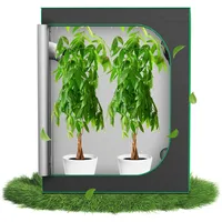 Aufun Grow Zelt, Grow Tent 120x60x150cm Growschrank für Pflanzen Zuchtzelt Gewächshaus Box Garten Anzucht Gemüse Kräuter Grow Schrank, Indoor Anbauzelt, Growroom für Blumen klein Tomaten Hydro Green