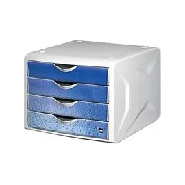 Helit Schubladenbox the chameleon 26,2 x 30,5 x 21,2 cm 4-tlg. blau