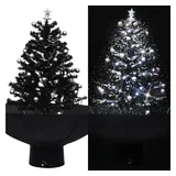 vidaXL Schneiender Weihnachtsbaum mit Schirmfuß Schwarz 75 cm PVC