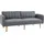 Homcom Schlafsofa Klappsofa 2-sitzer Bettsofa mit Schlaffunktion, leinenartiges Polyester, Gummiholz, Grau