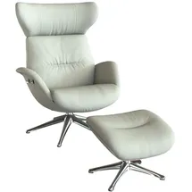 flexlux Relaxsessel FLEXLUX Leder 90 x 107 x 89 cm Weiß mit Kopfteil