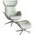 flexlux Relaxsessel FLEXLUX Leder 90 x 107 x 89 cm Weiß mit Kopfteil