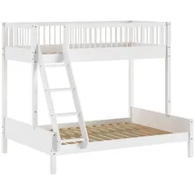 58 aufm Kessel FAMILIENBETT 90x200 140x200 Keeley Buche Weiß Holz Bett | Gr.: onesize