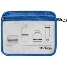 Tatonka Zip Flight Bag A5 - Transparenter Beutel zur Mitnahme von Flüssigkeiten im Flugzeug-Handgepäck - 22 x 18 cm (blue)