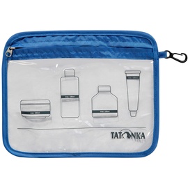 Tatonka Zip Flight Bag A5 - Transparenter Beutel zur Mitnahme von Flüssigkeiten im Flugzeug-Handgepäck - 22 x 18 cm (blue)