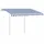 vidaXL Automatisch Gelenkarmmarkise 350 x 250 cm blau/weiß inkl. Pfosten 3069926