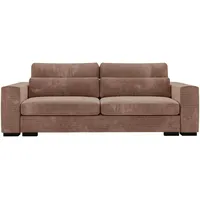 Carryhome Schlafsofa, Altrosa, Textil, 3-Sitzer, Füllung: Schaumstoff, 236x78x114 cm, Liegefunktion, Schlafen auf Sitzhöhe, Rücken echt, Wohnzimmer, Sofas & Couches, Schlafsofas, Schlafsofas mit Bettkasten