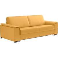 Egoitaliano Schlafsofa Cecilia, modern & elegant, erstklassiger Sitzkomfort, Dauerschläfer, inkl. Matratze und hochwertigem Metallbettrahmen, toller Schlafkomfort gelb