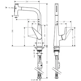 Hansgrohe Talis Select M51 Einhebelmischer Edelstahl