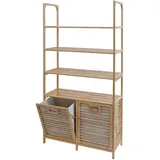 MCW Badezimmerschrank N83-R 81 x 168 x 33 cm Bambus