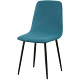 Meigeh Stuhlhussen für Esszimmer Skandinavische Stuhlüberzug Stuhlbezüge Skandinavisch Schonbezüge Stuhlhussen Strech 4er Set Pfauenblau