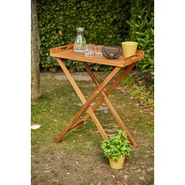 Siena Garden Caruna Tablett Tisch 45 x 70 x 91 cm braun klappbar