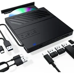 7-in-1 USB Ultra Slim Portable CD/DVD Player Writer für Laptops DVD-Brenner