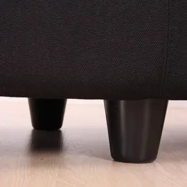 berlinlodge Aufbewahrungs-Truhe Lars HxBxT 45x114x45cm Stoff/Textil Schwarz Sitzbank Bank