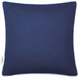 Tom Tailor Dekokissen TOM TAILOR HOME "Dove Signature" Gr. 1, blau (dunkelblau, navy, marine, unifarben), B:40cm H:0,5cm L:40cm, Baumwolle, Polyester, Dekokissen_Sitzkissen_Kissenhüllen, mit Paspel, Kissenhülle ohne Füllung, 1 Stück