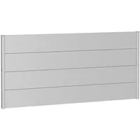 Biohort Sichtschutzelement 194 x 91 cm Silber Metall