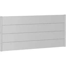 Biohort Sichtschutzelement 194 x 91 cm Silber Metall