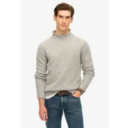 Superdry für Herren. M6110622A 90er Rollpulli grau (XL), Lässig, Acryl