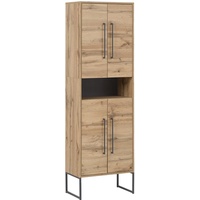 Schildmeyer Limmo Hochschrank 701681, Holzwerkstoff, Eiche Landhaus Dekor, 57,1