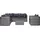 vidaXL Polyrattan Lounge-Set grau inkl. Auflagen 44158