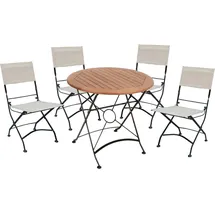 Garden Pleasure Gartenmöbel-Set 01 Triest 5-teilig Weiß-Braun FSC®