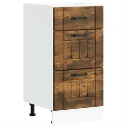vidaXL Küchen-Unterschrank Lucca Räuchereiche Holzwerkstoff
