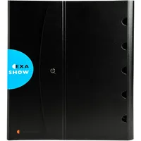 Exacompta 5x Präsentationsringbuch PP 4Ring Rücken 30mm A4 Schwarz