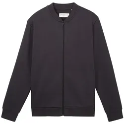 TOM TAILOR DENIM Herren Bomber-Sweatjacke, grau, Gr. S