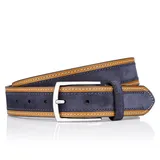 Lindenmann Herren Gürtel Leder blau 105 cm