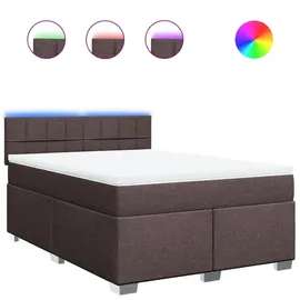vidaXL Boxspringbett 140 x 200 cm H2 Dunkelbraun