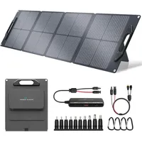 Ecosonique 100W SolarPanel mit Abnehmbarem Power Hub, 22 V MC-4/12 V DC/USB-A und USB-C Solar Ladegerät mit Ständer, ETFE und Griff Solarpanel Camping