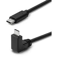 MicroConnect USB-Kabel - 24 pin USB-C Kabel abgewinkelt, 60W, 10Gbps