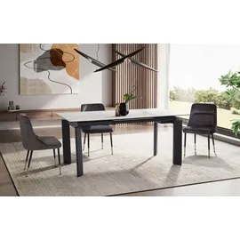 FineBuy Esstisch 180 x 77 x 95 cm weiß