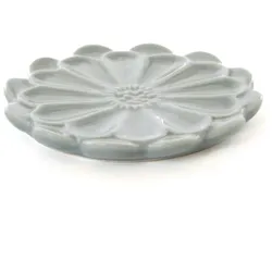 Petalschale grau klein - Rund Fayence Amadeus 12x12 cm