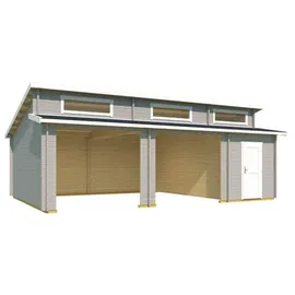 Lasita Maja Lasita Garage Hawaii ohne Tore 780 cm x 520 cm Lichtgrau