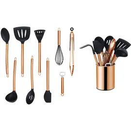 Echtwerk Küchenhelfer-Set 10-teilig Braun Schwarz