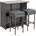 Polyrattan Gartenbar Set Gartenmöbel Sitzgruppe Rattan Bar Tresen Barset Tisch