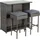 Estexo Polyrattan Gartenbar Set Gartenmöbel Sitzgruppe Rattan Bar Tresen Barset Tisch