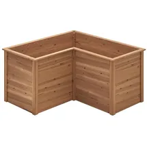 Goplus L-förmiges Hochbeet 120 x 63 x 120 cm Braun