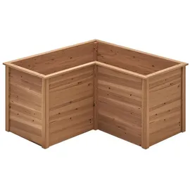 Goplus L-förmiges Hochbeet 120 x 63 x 120 cm Braun