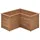 Goplus L-förmiges Hochbeet 120 x 63 x 120 cm Braun