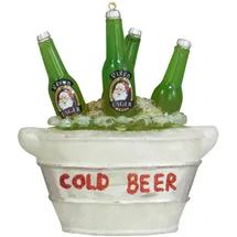 Krebs Glas Lauscha Weihnachtsornament Bierkühler 1-tlg. 9cm