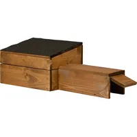 Dobar dobar® Igelhaus mit schwarzem Bitumendach und Rattenklappe