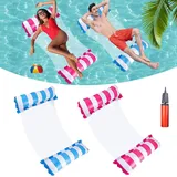 Pool-schwimmmatte, 2-teiliges 4-in-1-pool-schwimmmatten-set, Aufblasbare Hängematte, Tragbare Strand-wasserhängematte, Für Strand, Party, Urlaub