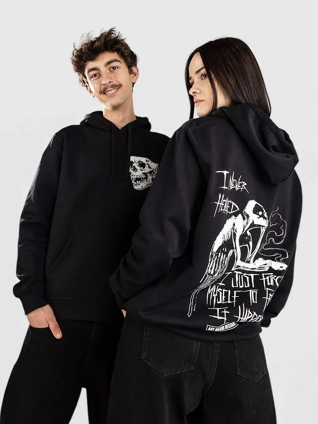 Any Means Necessary To Forget Hoodie black Gr. M