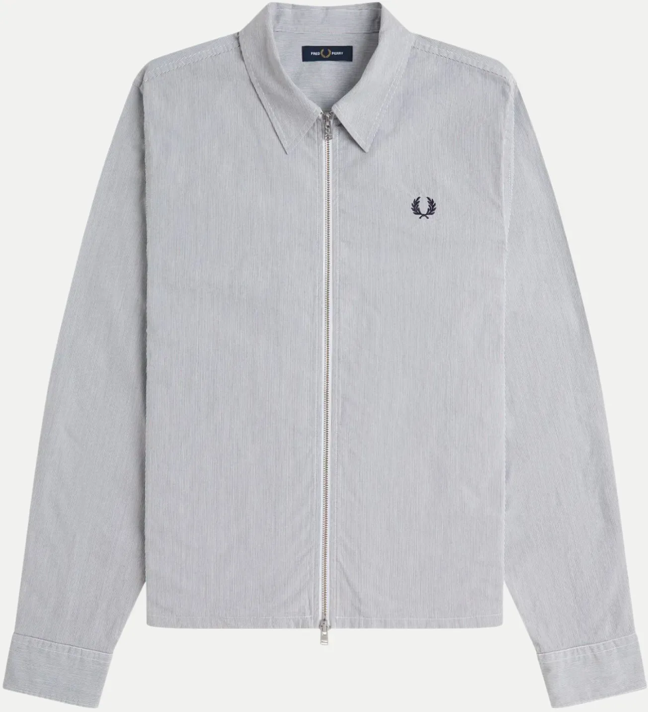 Overshirt in Seersucker Qualität Grau L